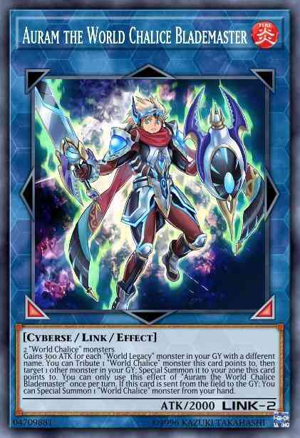 Auram the World Chalice Blademaster - COTD-EN049 - Super Rare - 1st Edition