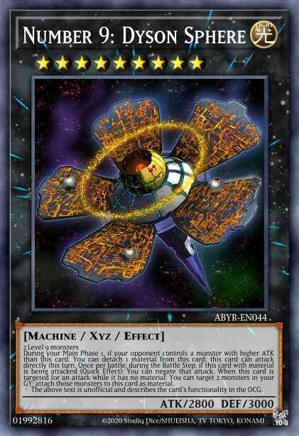 Number 9: Dyson Sphere - ABYR-EN044 - Ultra Rare - Unlimited