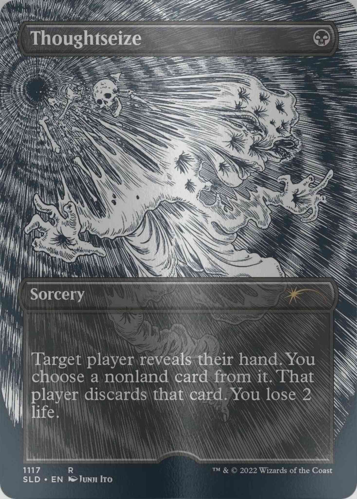 mtg junji ito cards Thoughtseize [1117] [Borderless] [Junji Ito] [Secret Lair Drop] [Etched  Foil] – Face to Face Games