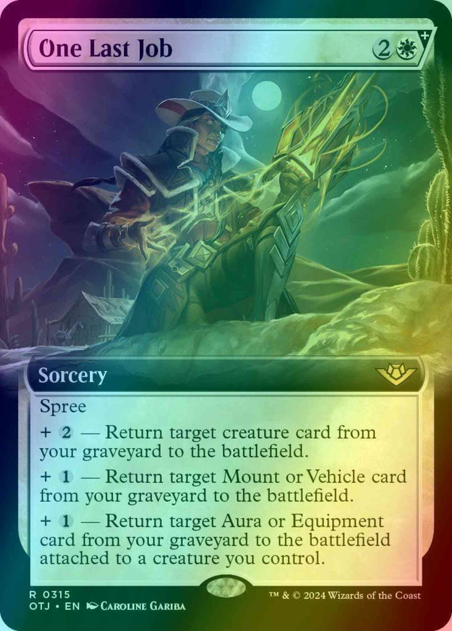 One Last Job [315] [Extended Art] [Outlaws of Thunder Junction] [Foil] –  Face to Face Games