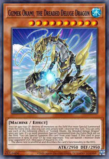 Gizmek Okami, the Dreaded Deluge Dragon - ROTD-EN032 - Ultra Rare - 1st Edition