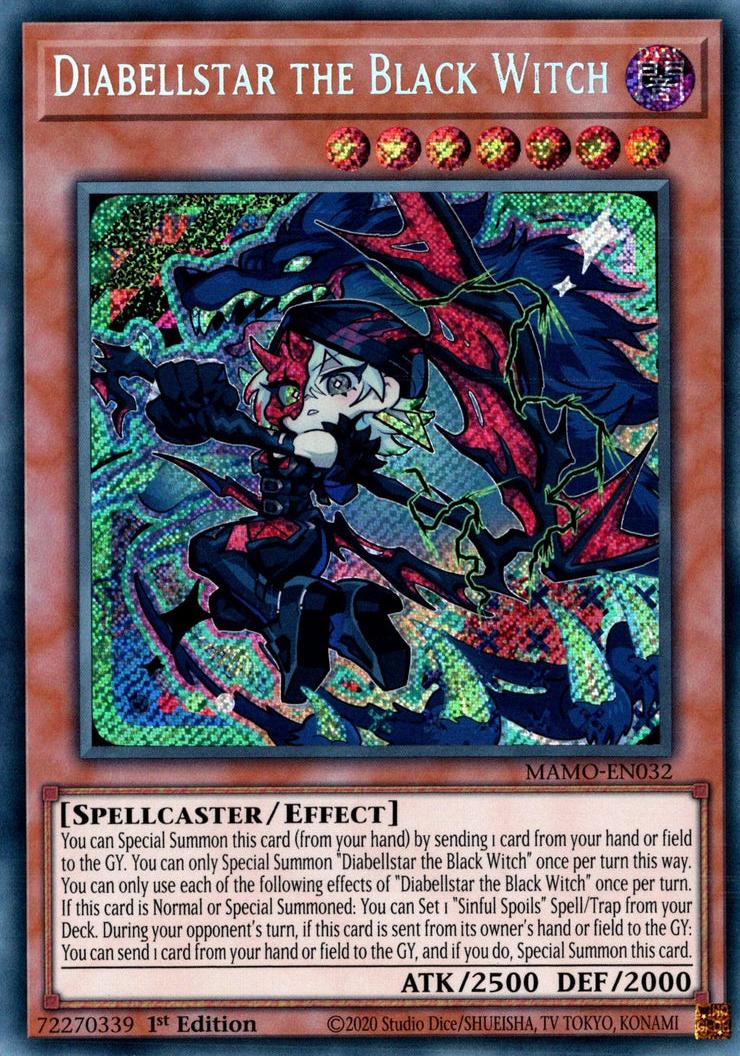 Diabellstar the Black Witch - MAMO-EN032 - Secret Rare - 1st Edition