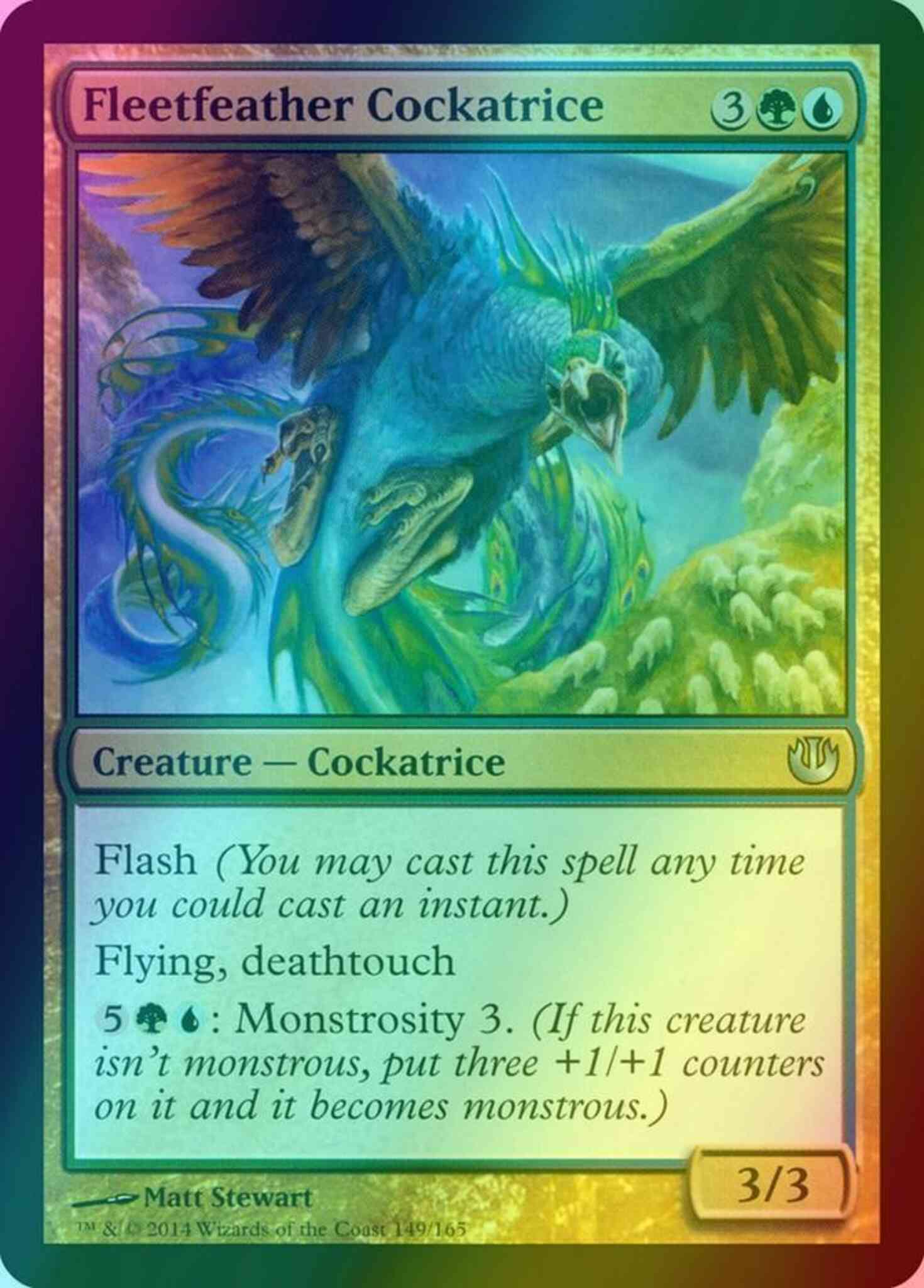 Fleetfeather Cockatrice [149] [Journey into Nyx] [Foil] – Face to Face Games