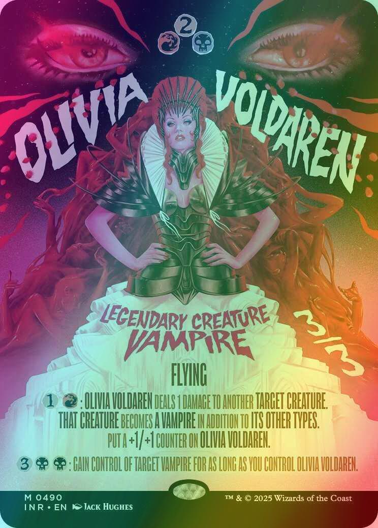 Olivia Voldaren [490] [Borderless] [Poster] [Innistrad Remastered] [Foil] –  Face to Face Games
