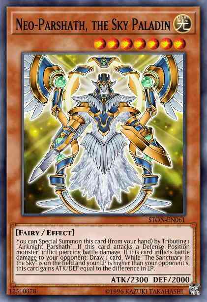 Neo-Parshath, the Sky Paladin - STON-EN061 - Secret Rare - 1st Edition