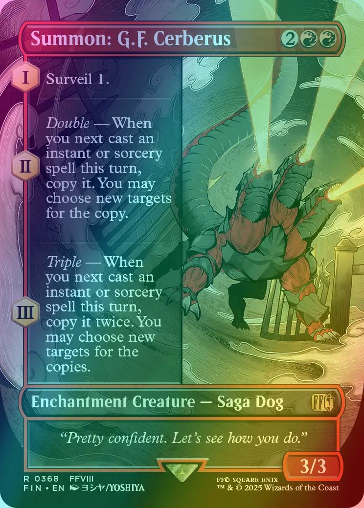 Summon: G.F. Cerberus [368] [Borderless] [FINAL FANTASY] [Foil] – Face to  Face Games