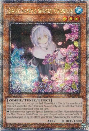 Ghost Sister & Spooky Dogwood - Alternate Art - RA03-EN020 - Platinum Secret Rare - 1st Edition