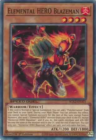 Elemental HERO Blazeman - SGX2-ENA11 - Common - 1st Edition