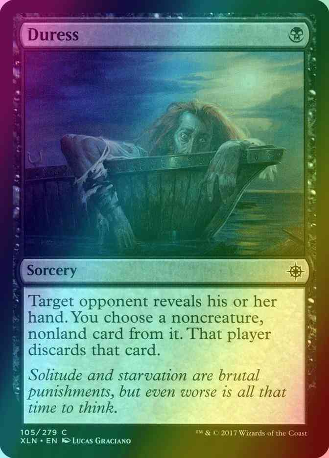 duress mtg card Duress [105] [Ixalan] [Foil] – Face to Face Games