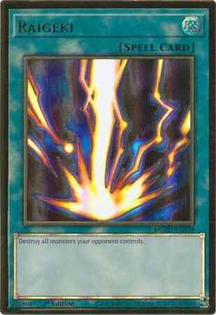Raigeki - MGED-EN038 - Premium Gold Rare - 1st Edition