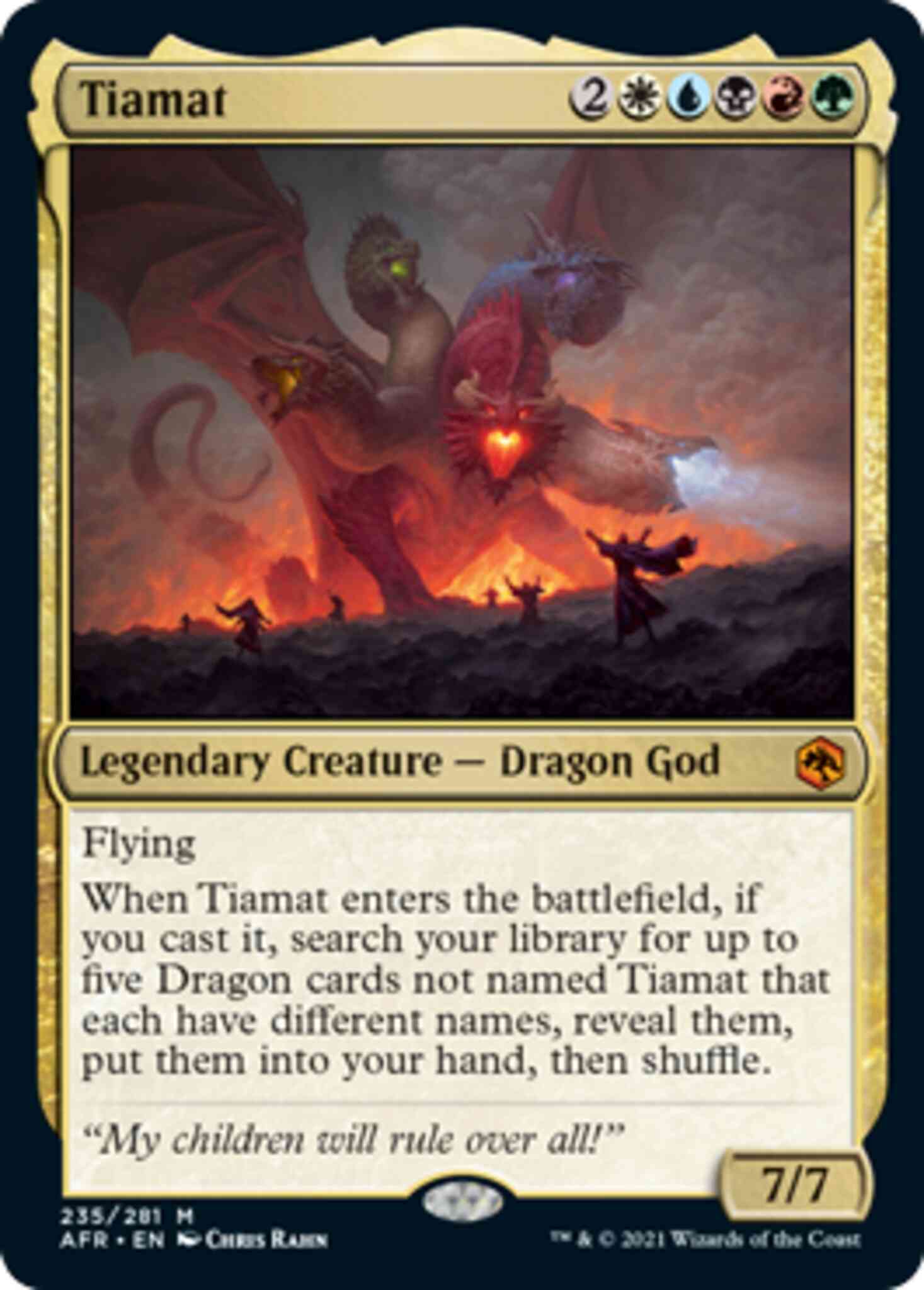 ティアマト/Tiamat/アーティストプルーフ MTG AP Tiamat [235] [Adventures in the Forgotten Realms] [Non-Foil