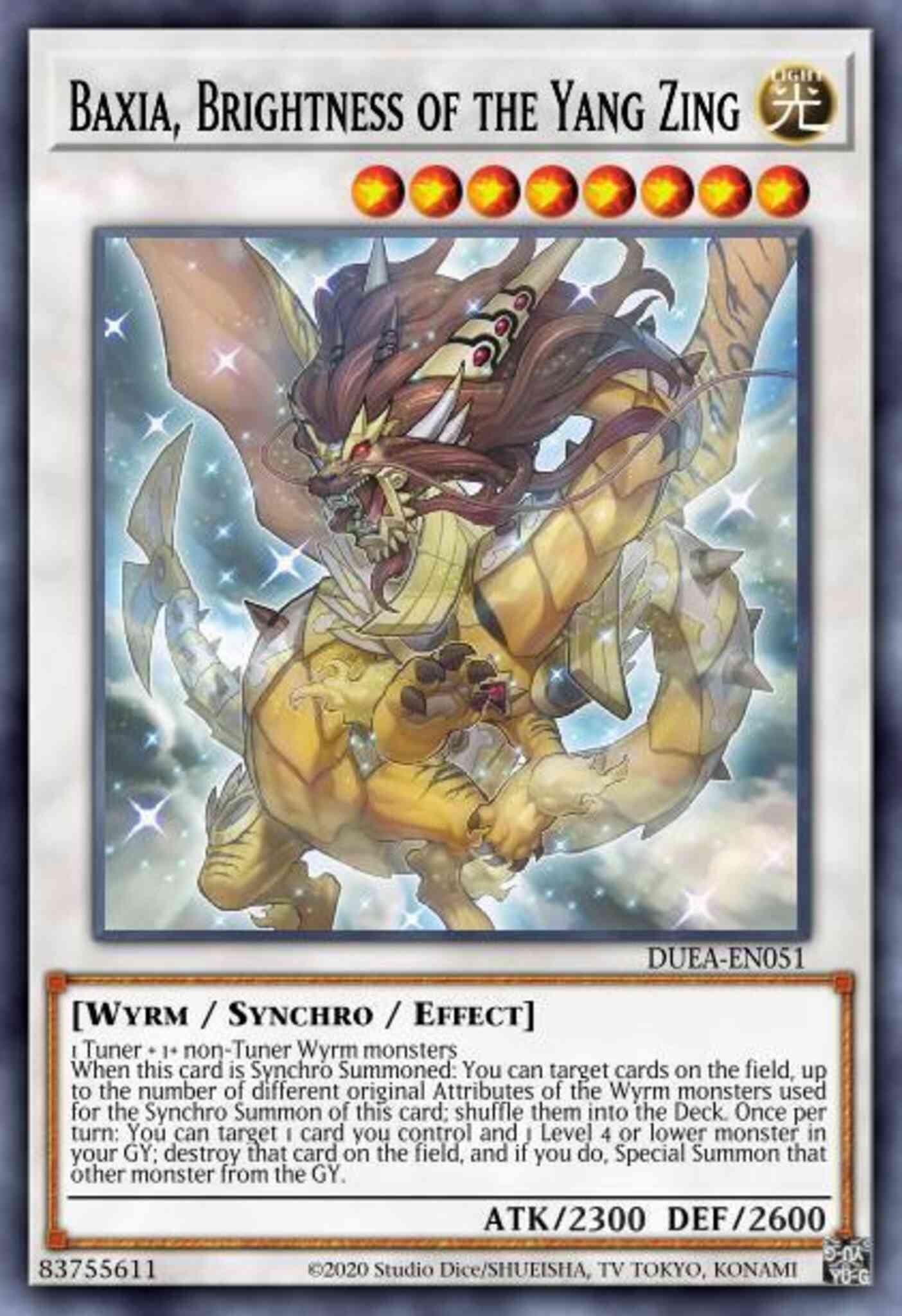 Baxia, Brightness of the Yang Zing - DUEA-EN051 - Ultimate Rare - 1st Edition