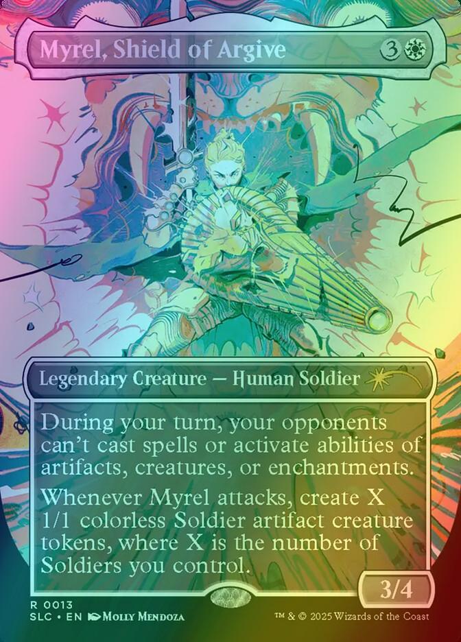 Myrel, Shield of Argive [0013] [Borderless] [Encyclopedia of Magic