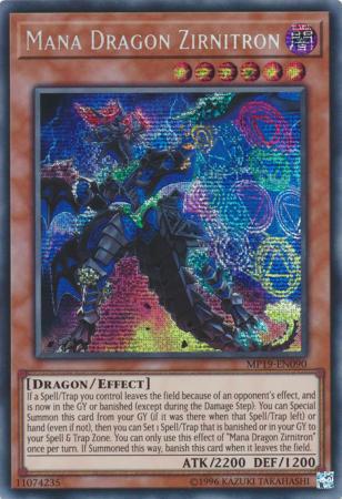 Mana Dragon Zirnitron - MP19-EN090 - Prismatic Secret Rare - Unlimited