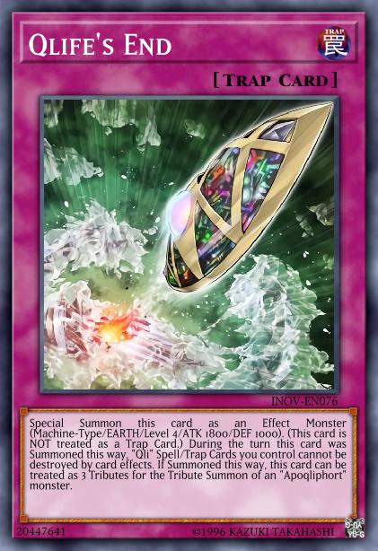 Qlife's End - INOV-EN076 - Rare - 1st Edition