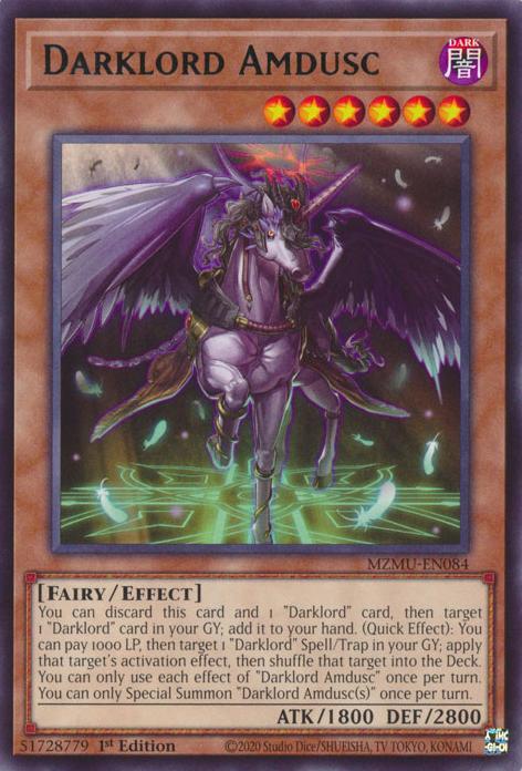 Darklord Amdusc - MZMU-EN084 - Rare - 1st Edition