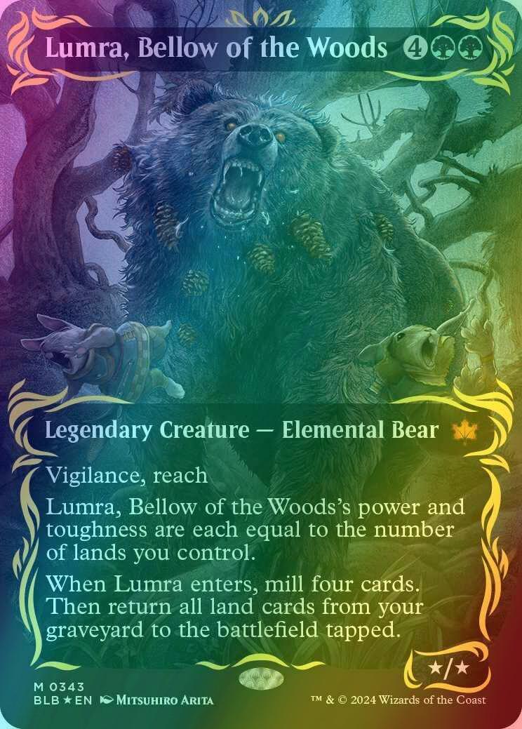 Lumra, Bellow of the Woods [343] [Borderless] [Anime] [Bloomburrow] [Raised  Foil] – Face to Face Games