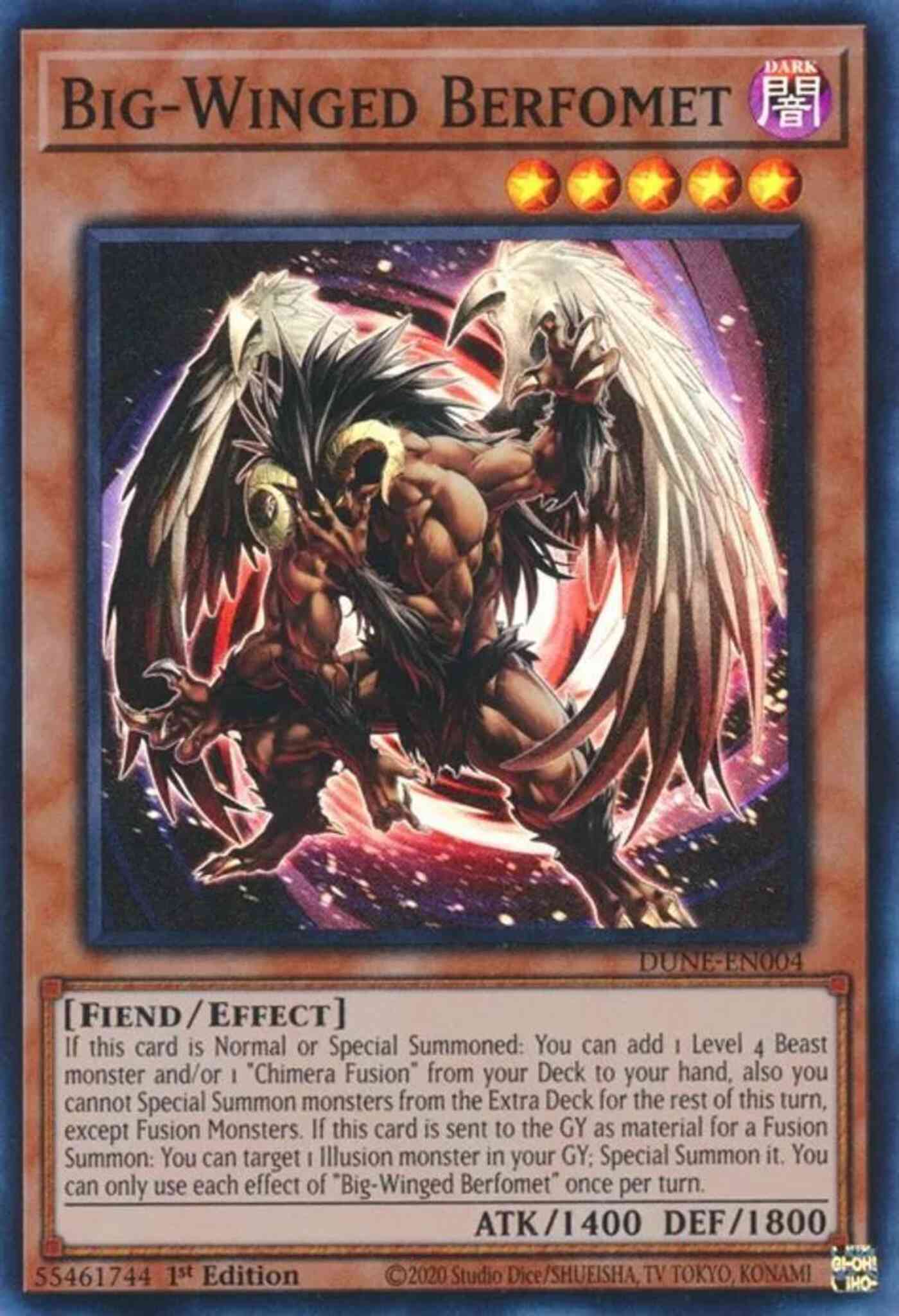 Big-Winged Berfomet - DUNE-EN004 - Super Rare - 1st Edition