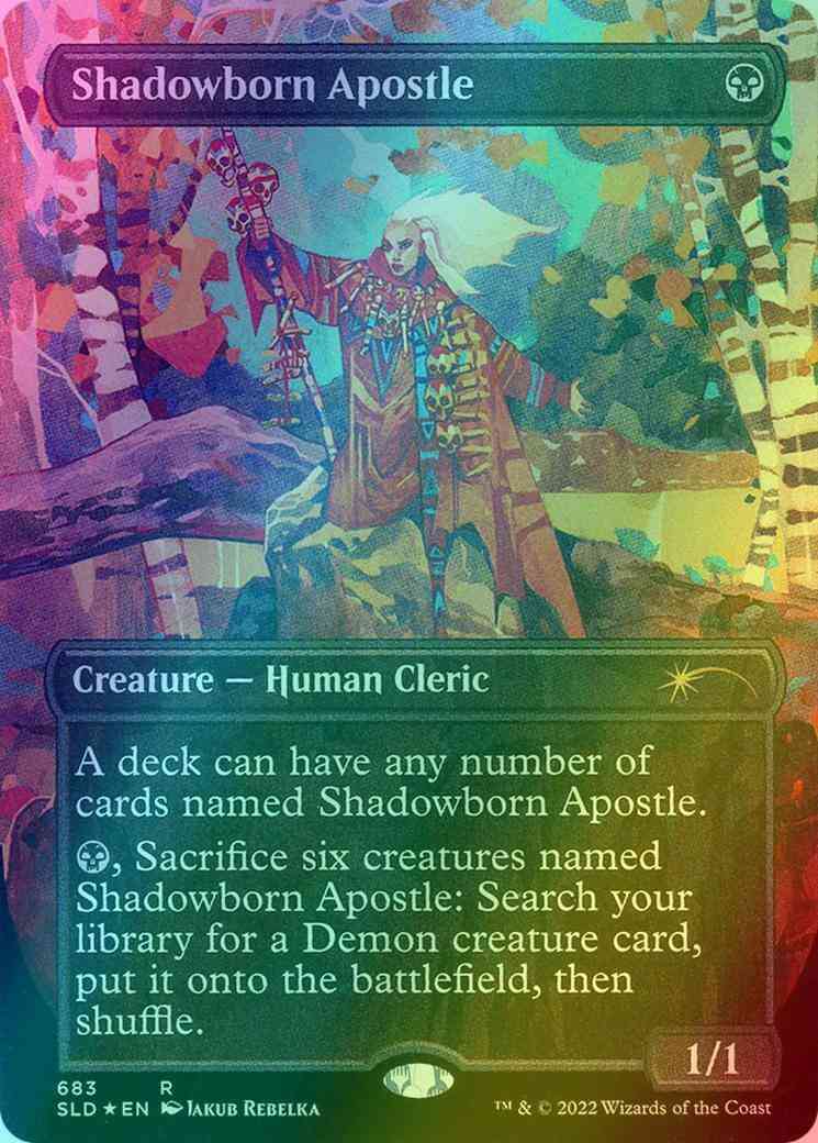 Shadowborn Apostle [0683] [Borderless] [Jakub Rebelka] [Secret Lair Drop]  [Foil] – Face to Face Games