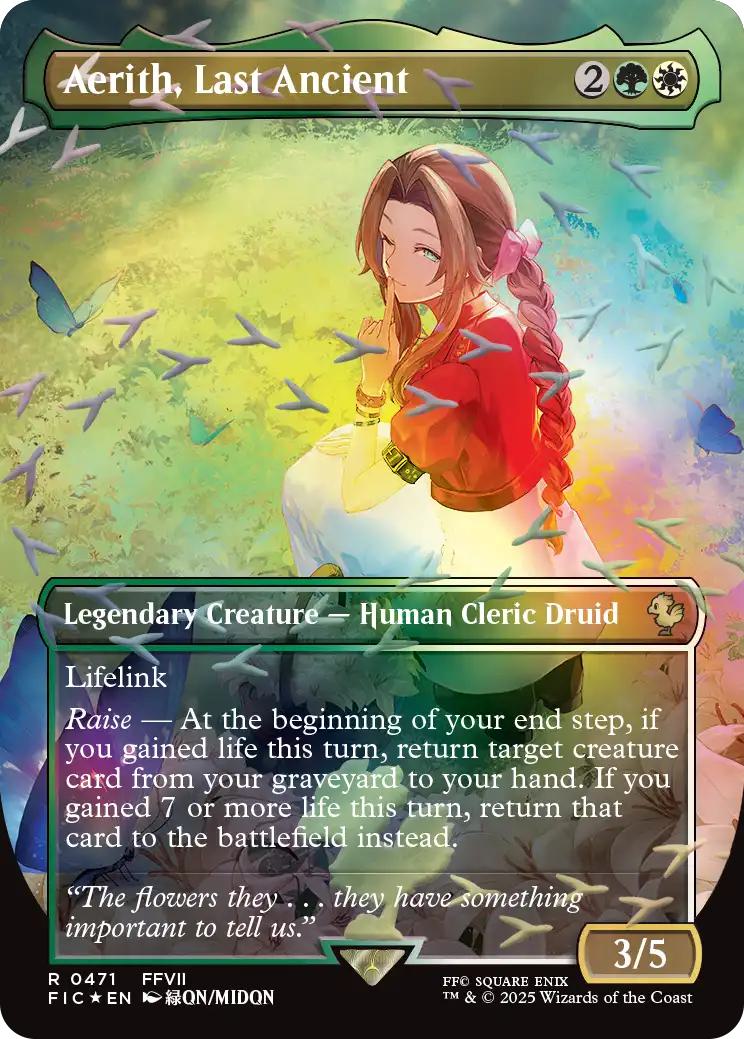 MTG 英語 Aerith, Last Ancient チョコボバンドル Aerith, Last Ancient [471] [Borderless] [FINAL FANTASY: Commander