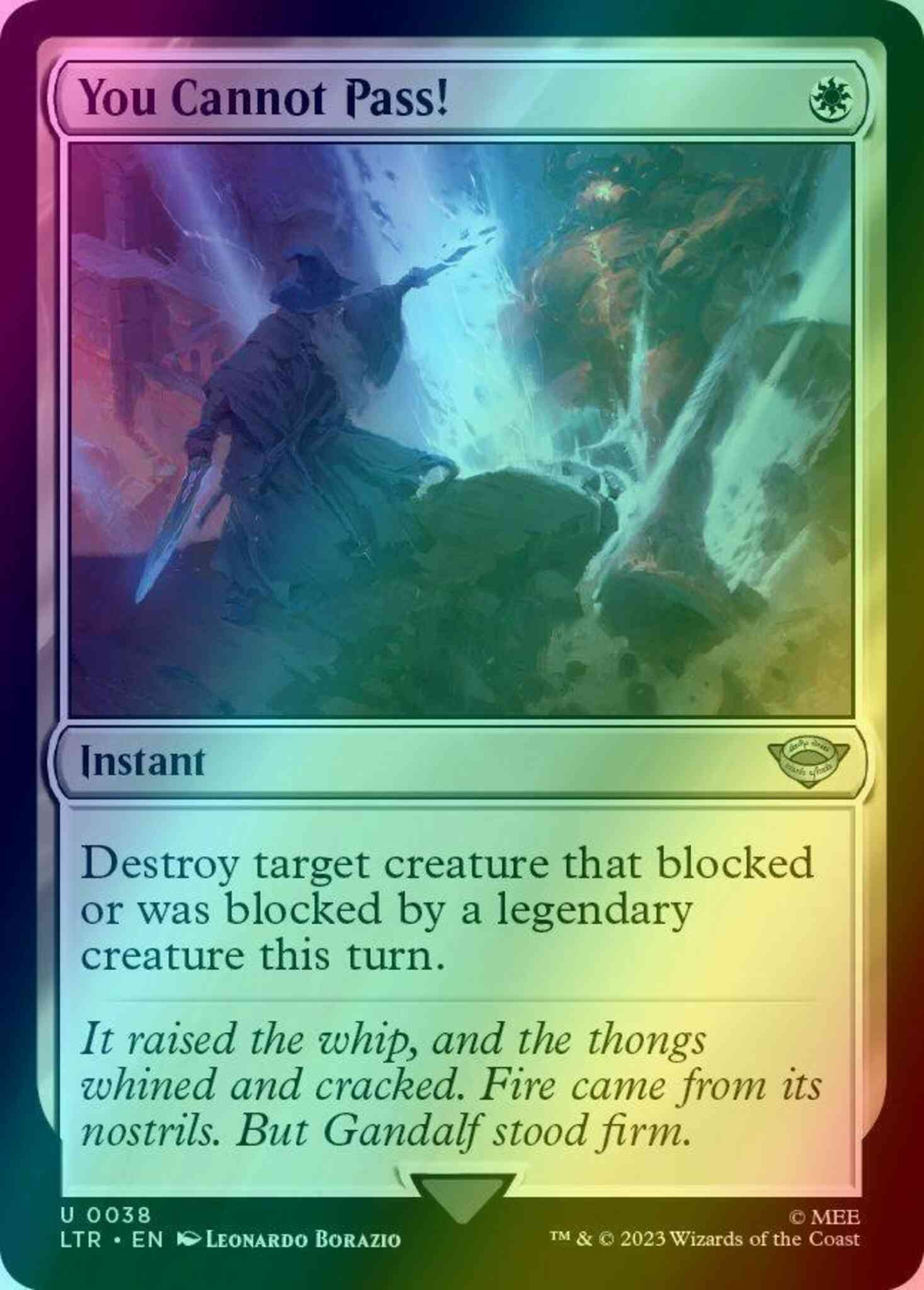 you cannot pass mtg card You Cannot Pass! [38] [The Lord of the Rings: Tales of Middle-earth] [Foil]  – Face to Face Games