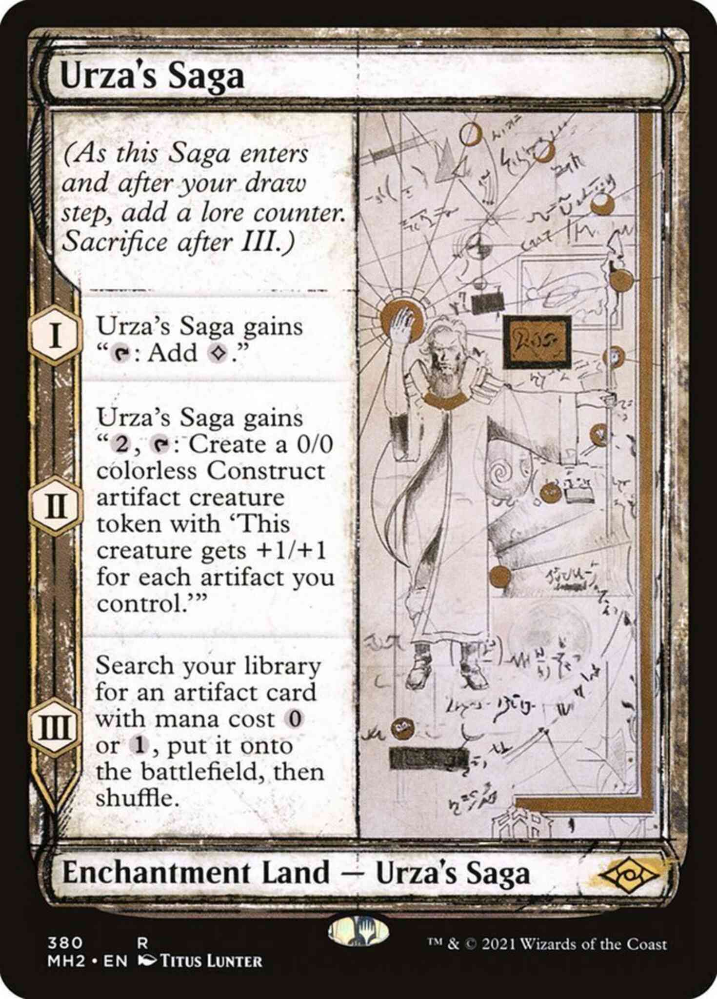 ウルザの物語　スケッチ　2枚セット　MTG Urza's Saga [380] [Sketch Showcase] [Modern Horizons 2] [Non-Foil