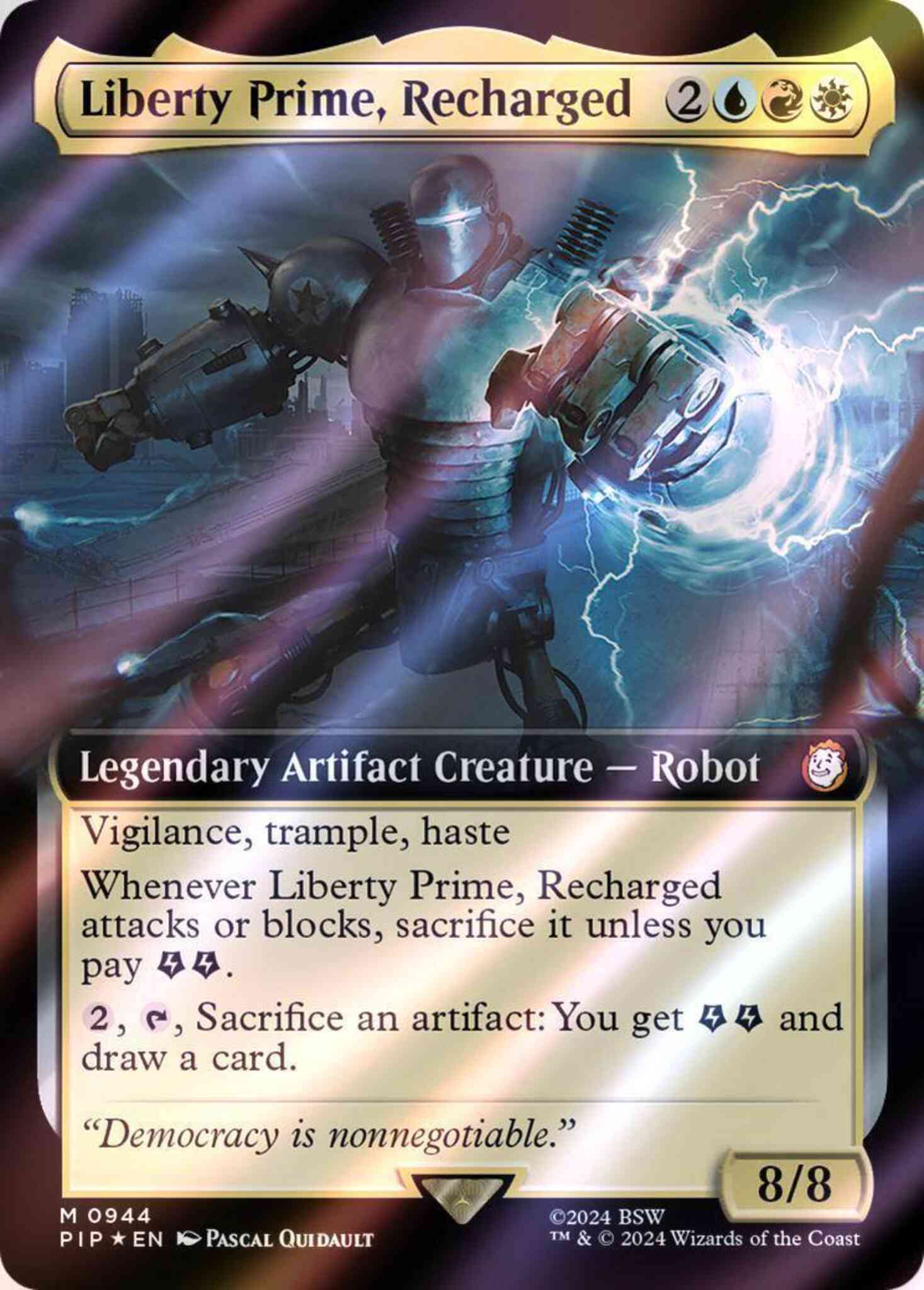 Liberty Prime, Recharged [944] [Extended Art] [Fallout] [Surge Foil] – Face  to Face Games