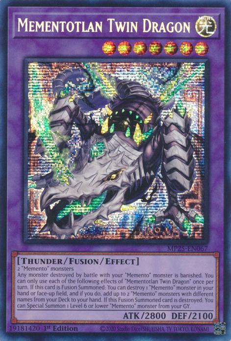 Mementotlan Twin Dragon - MP25-EN067 - Prismatic Secret Rare - 1st Edition