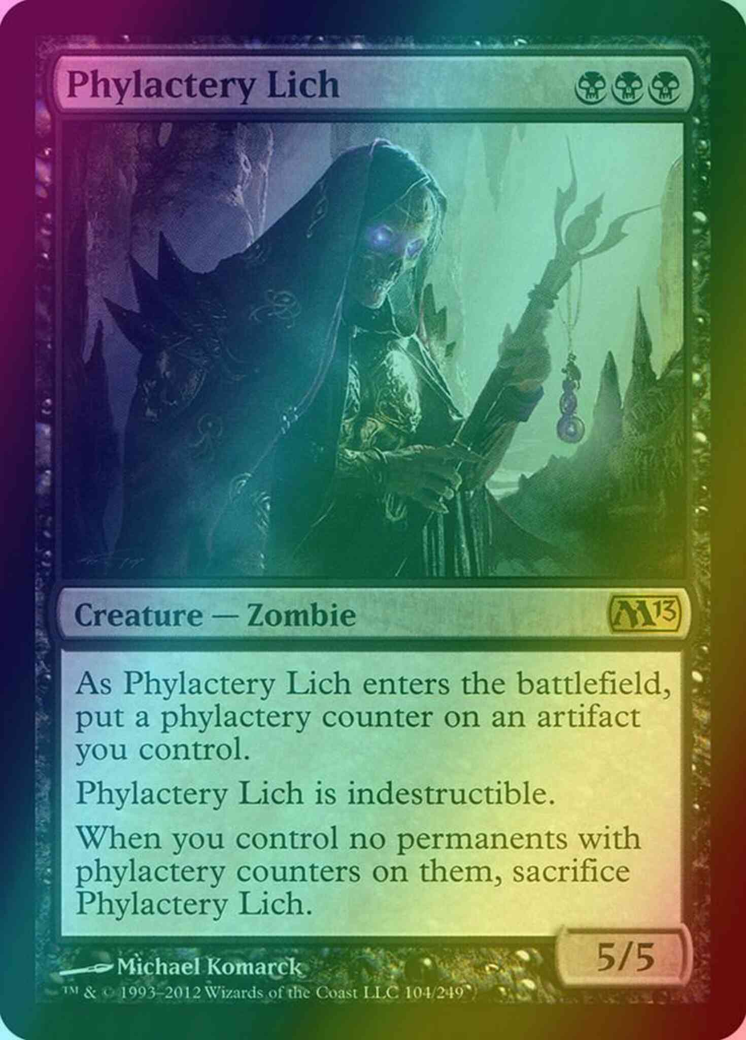 lich cards mtg Phylactery Lich [104] [Magic 2013] [Foil] – Face to Face Games