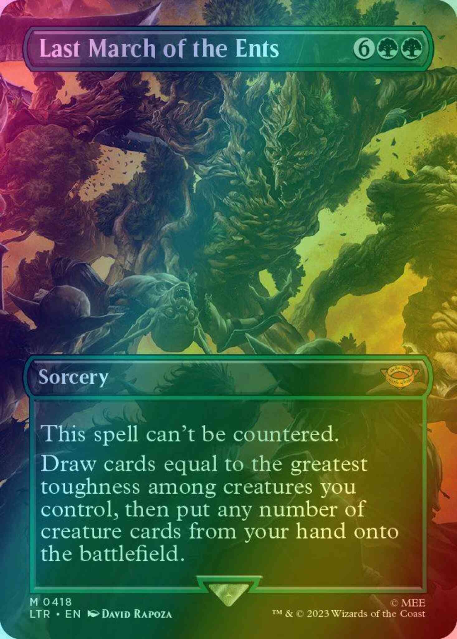 Last March of the Ents [418] [Borderless] [The Lord of the Rings: Tales of  Middle-earth] [Foil] – Face to Face Games