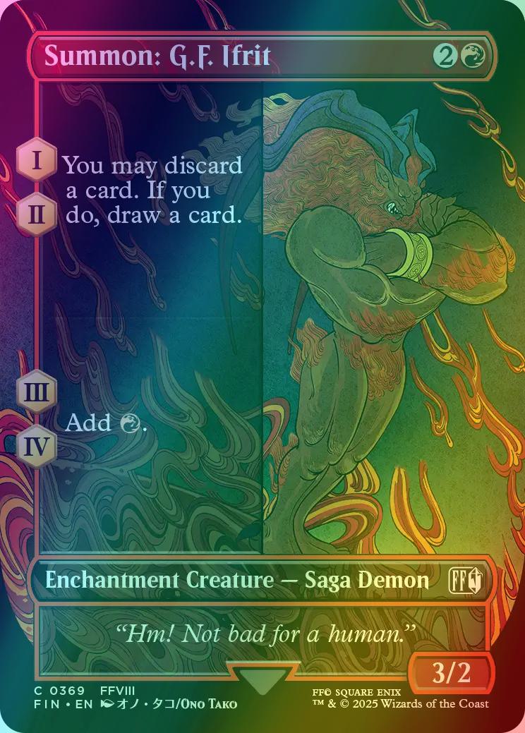 Summon: G.F. Ifrit [369] [Borderless] [FINAL FANTASY] [Foil] – Face to Face  Games