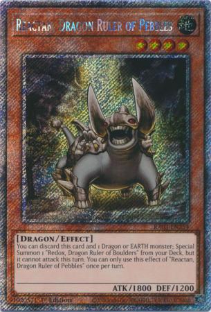 Reactan, Dragon Ruler of Pebbles - RA03-EN254 - Platinum Secret Rare - 1st Edition