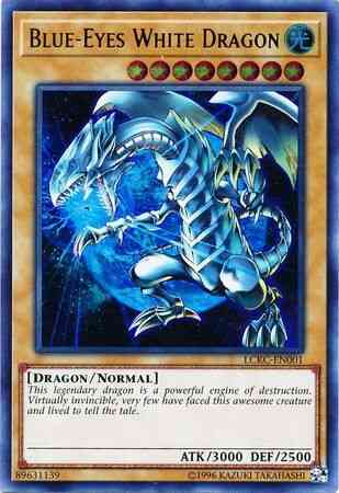 Blue-Eyes White Dragon (Version 3: Facing Left w/ Blast) - LCKC-EN001 - Ultra Rare - 1st Edition