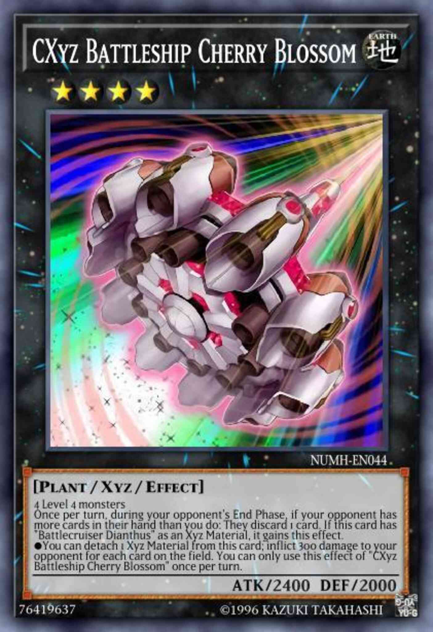 CXyz Battleship Cherry Blossom - NUMH-EN044 - Secret Rare - Unlimited