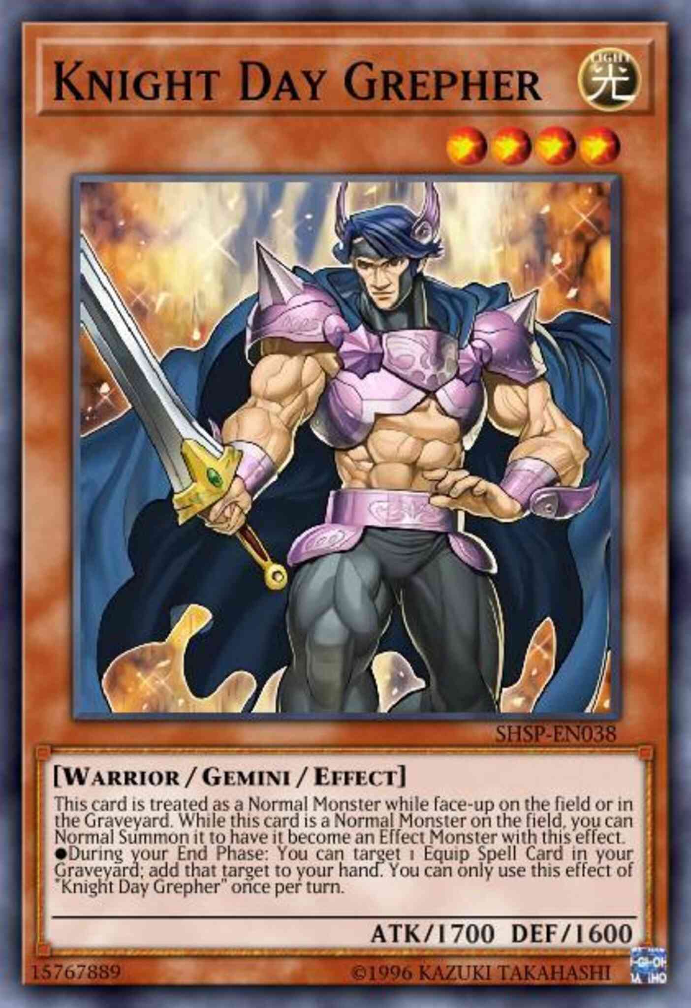 Knight Day Grepher - NKRT-EN015 - Platinum Rare - Limited