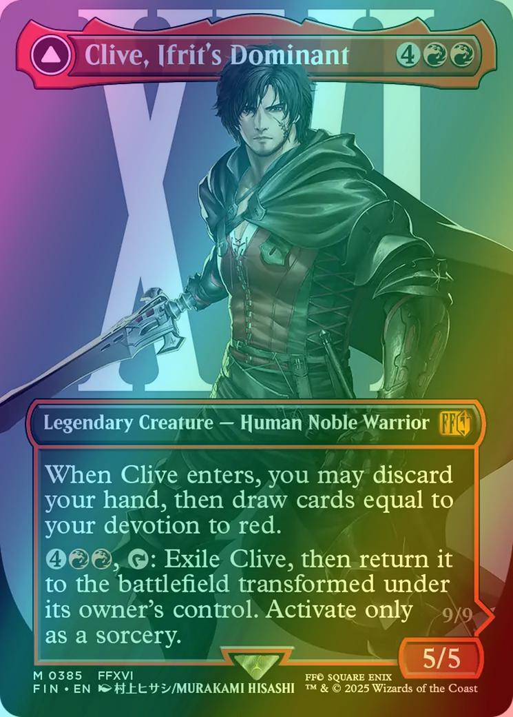 Clive, Ifrit's Dominant // Ifrit, Warden of Inferno [385] [Borderless]  [Character] [FINAL FANTASY] [Foil] – Face to Face Games