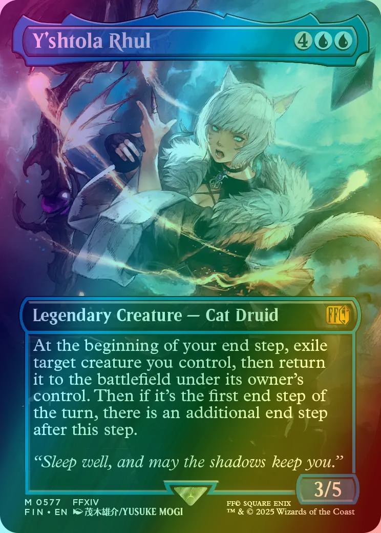 y'shtola mtg card Y'shtola Rhul [577] [Borderless] [FINAL FANTASY] [Foil] – Face to Face Games