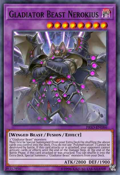 Gladiator Beast Nerokius - PRIO-EN086 - Secret Rare - 1st Edition