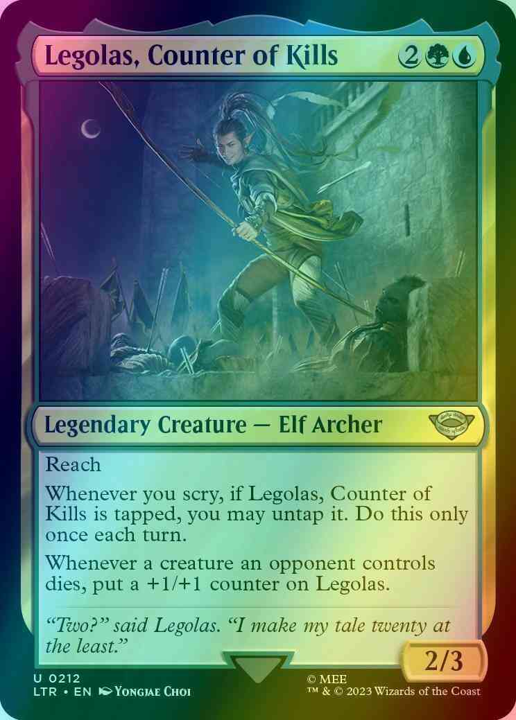 legolas card mtg Legolas, Master Archer LotR SPELLS THAT TARGET Magic MTG Custom Comman main image 0