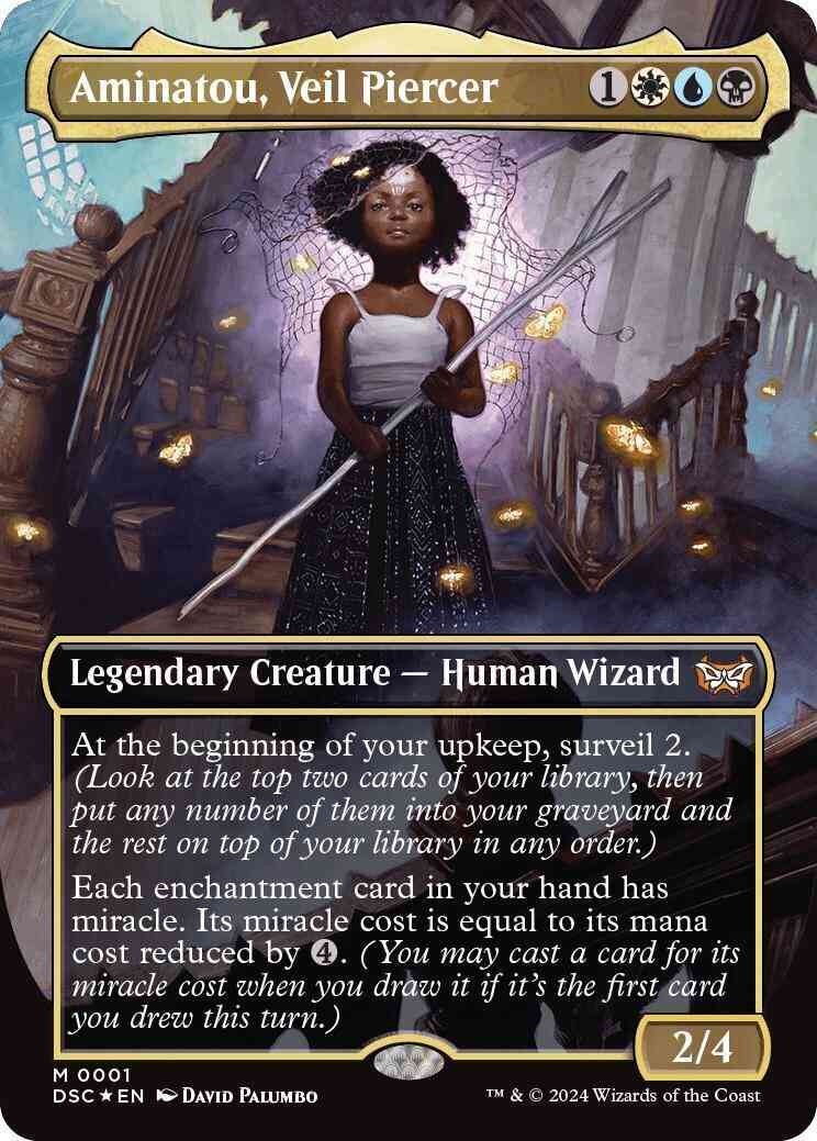 Aminatou, Veil Piercer [1] [Borderless] [Duskmourn: House of Horror:  Commander] [Non-Foil] – Face to Face Games