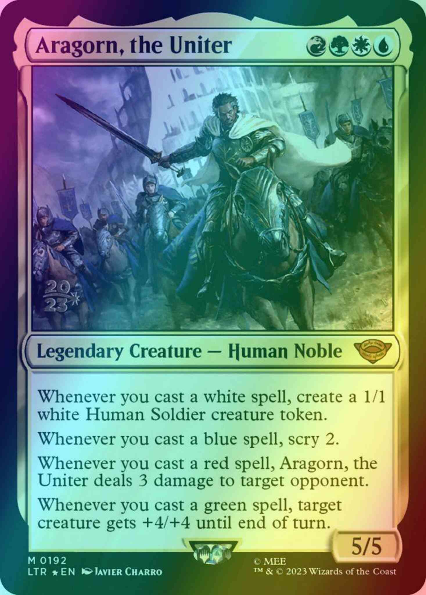 Aragorn, the Uniter [192s] [Prerelease] [The Lord of the Rings: Tales of  Middle-earth: Promos] [Foil] – Face to Face Games