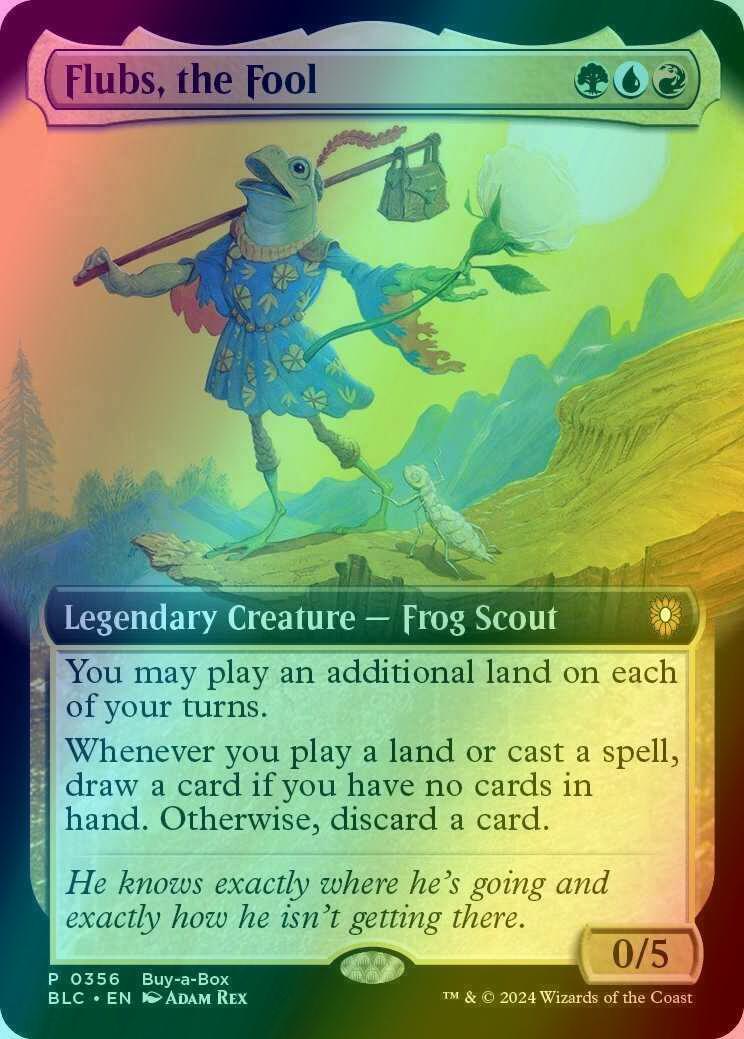 Flubs, the Fool [356] [Extended Art] [Buy a Box] [Bloomburrow: Commander]  [Foil] – Face to Face Games