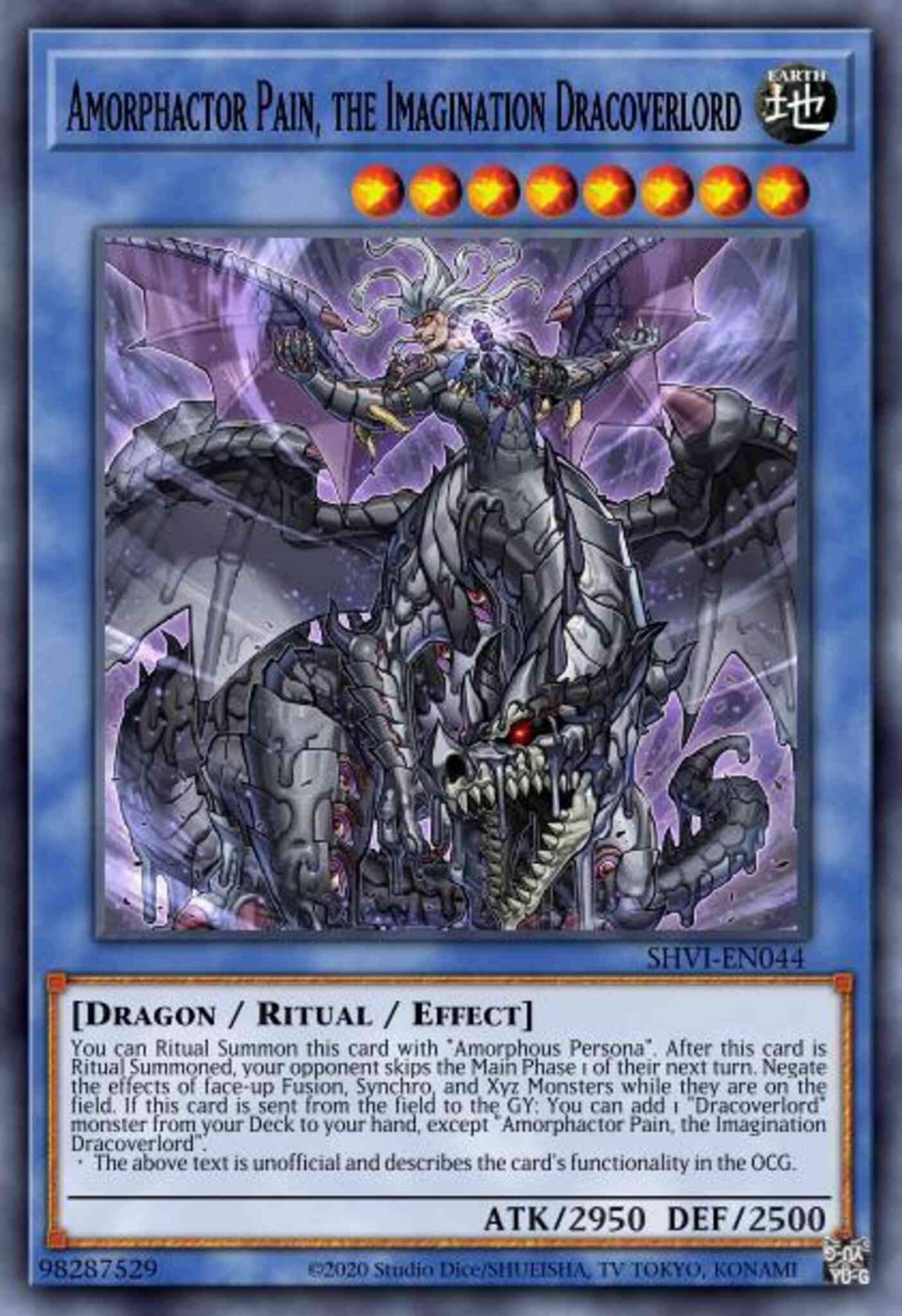 Amorphactor Pain, the Imagination Dracoverlord - SHVI-EN044 - Super Rare - Unlimited