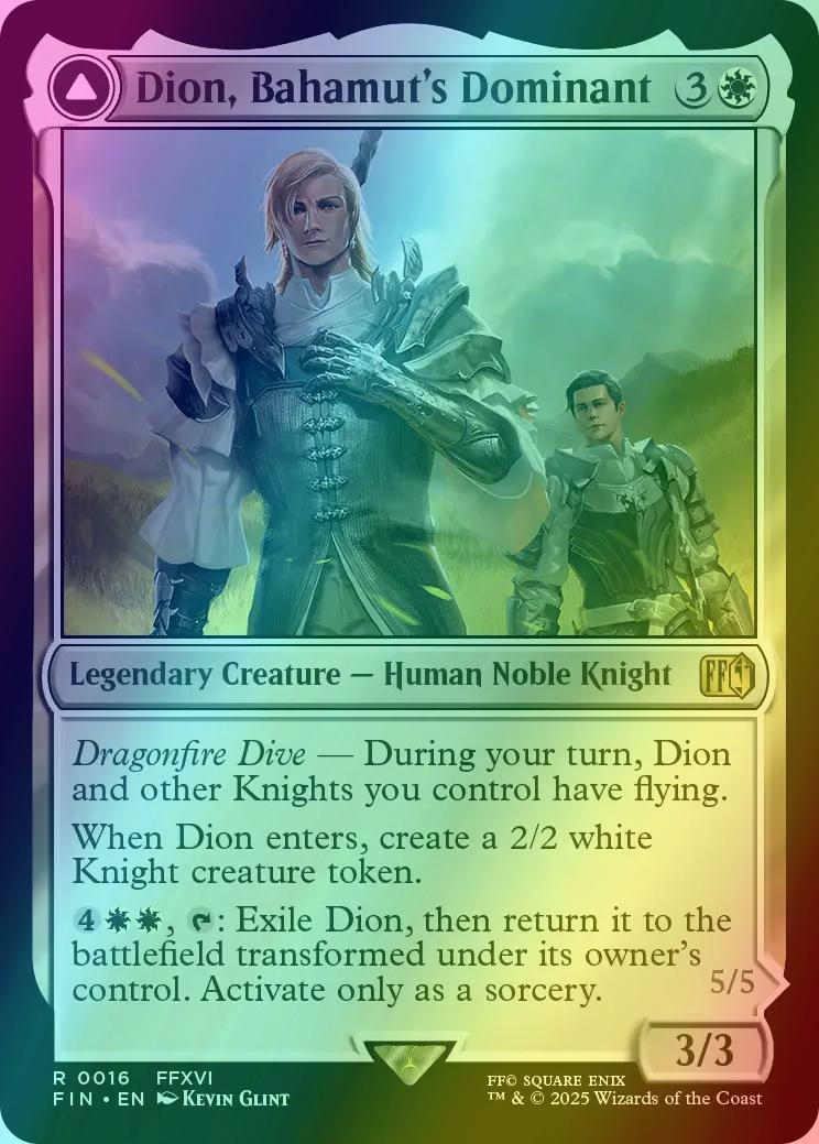 Dion, Bahamut's Dominant // Bahamut, Warden of Light [16] [FINAL FANTASY]  [Foil] – Face to Face Games