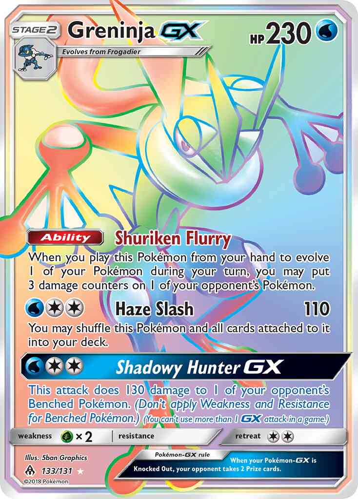 Greninja-GX - 133/131 - Rare Secret [sm6-133] [Secret] – Face to