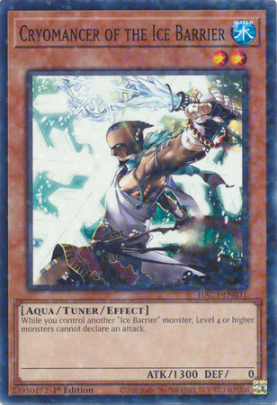 Cryomancer of the Ice Barrier - HAC1-EN031 - Duel Terminal Normal Parallel Rare - 1st Edition