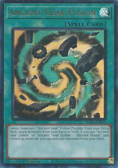 Ancient Gear Fusion - RA05-EN063 - Ultra Rare - 1st Edition