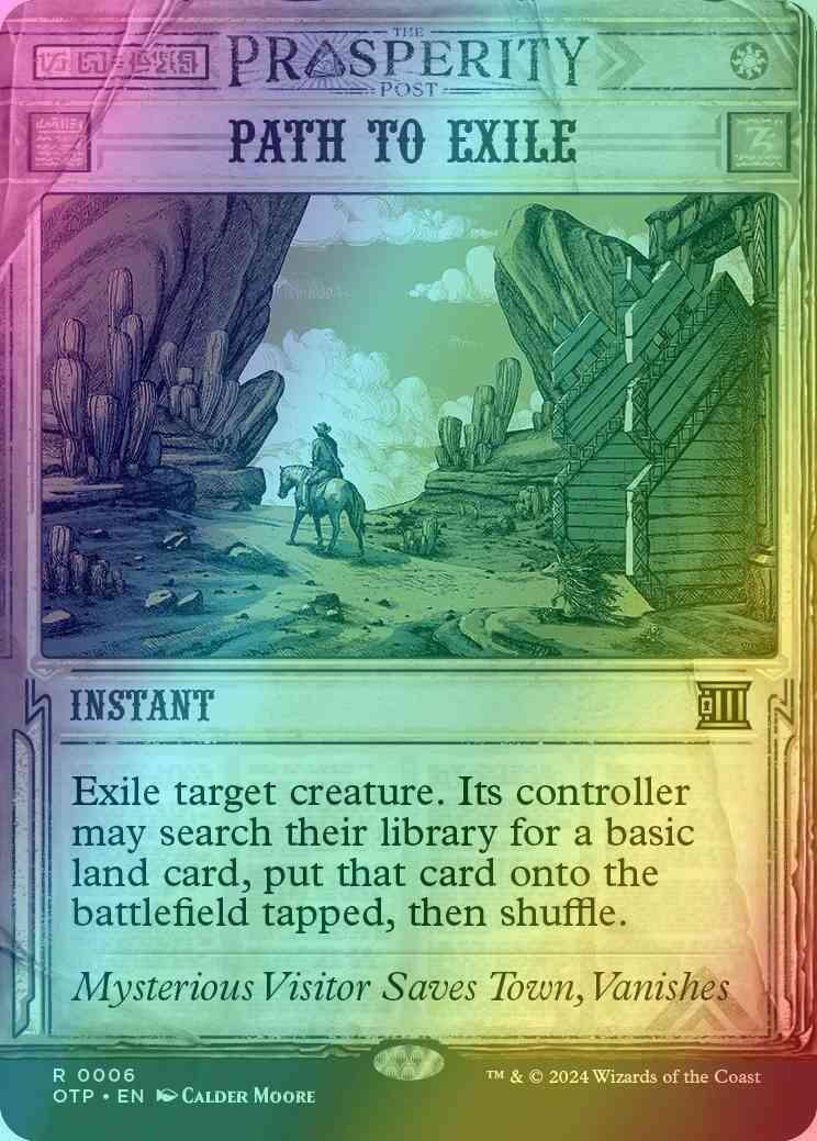path to exile mtg card Path to Exile [6] [Breaking News Showcase] [Breaking News] [Foil] – Face to  Face Games