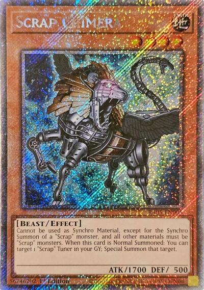 Scrap Chimera - RA05-EN005 - Platinum Secret Rare - 1st Edition