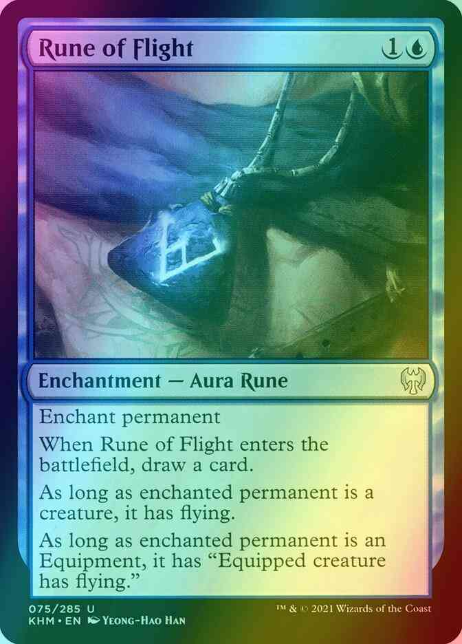mtg kaldheim rune cards Rune of Flight [75] [Kaldheim] [Foil] – Face to Face Games